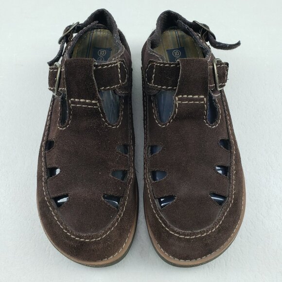 Vintage Leather Craft Chunky Fisherman Sandal Womens 10 Brown Platform Y2K 90s - Picture 7 of 16